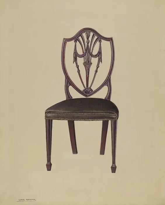 Framed Print : Side Chair, c. 1937. Creator: Louis Annino Framed Print : Side Chair, c. 1937. Creator: Louis Annino
