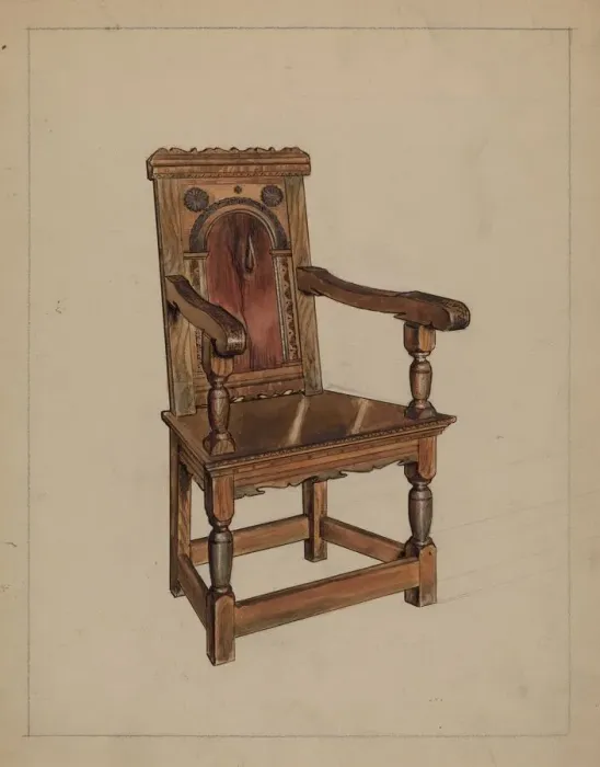 Framed Print : Chair, c. 1937. Creator: M. Rosenshield-von-Paulin Framed Print : Chair, c. 1937. Creator: M. Rosenshield-von-Paulin