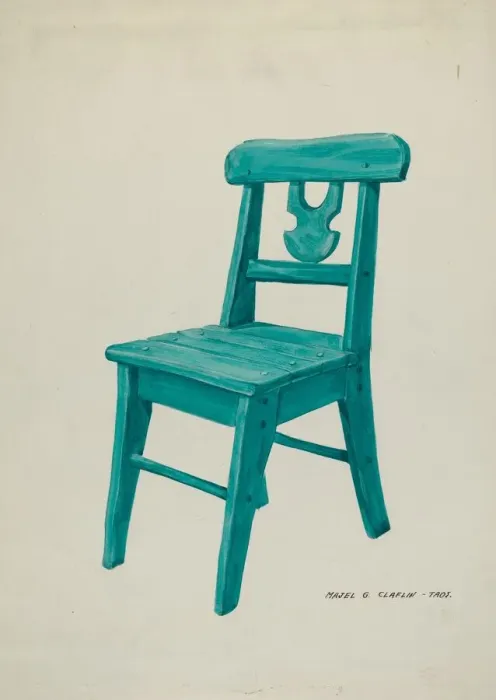 Framed Print : Chair, c. 1937. Creator: Majel G. Claflin Framed Print : Chair, c. 1937. Creator: Majel G. Claflin