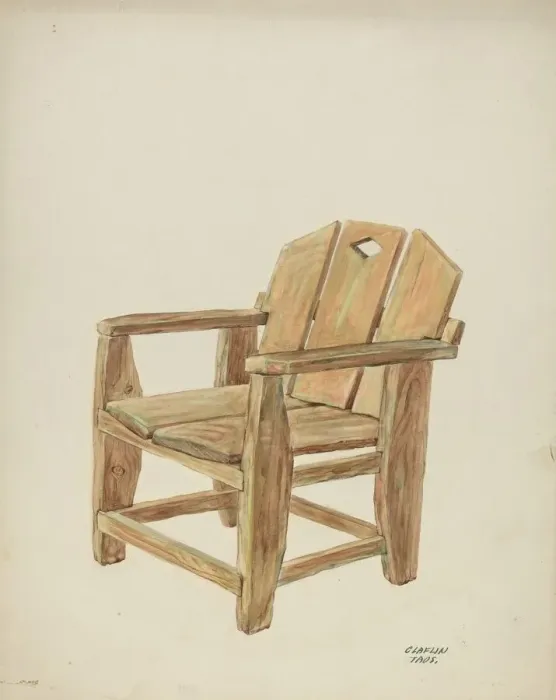 Framed Print : Chair, c. 1938. Creator: Majel G. Claflin Framed Print : Chair, c. 1938. Creator: Majel G. Claflin