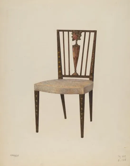 Framed Print : Side Chair, c. 1939. Creator: Charles Henning Framed Print : Side Chair, c. 1939. Creator: Charles Henning