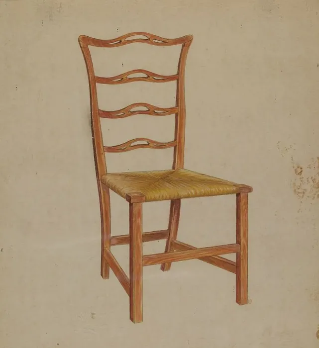 Framed Print : Side Chair, c. 1939. Creator: Ruth Bialostosky Framed Print : Side Chair, c. 1939. Creator: Ruth Bialostosky