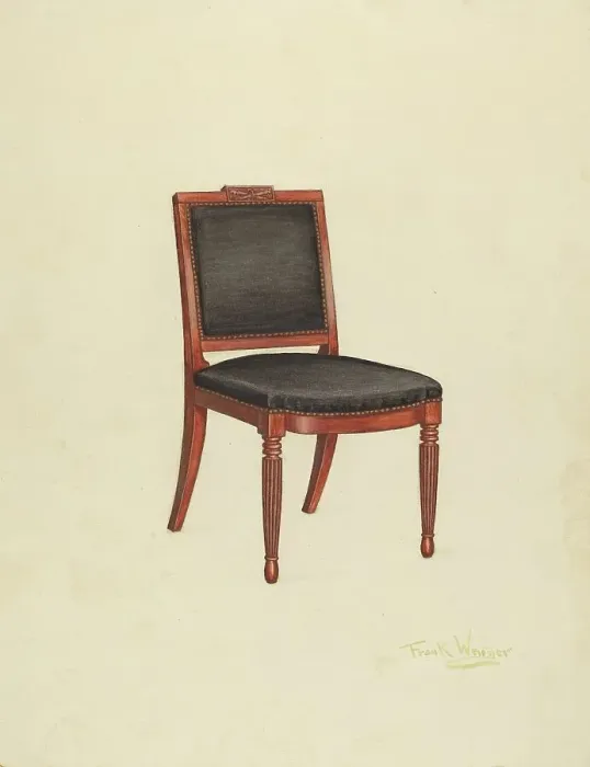 Framed Print : Side Chair, c. 1940. Creator: Frank Wenger Framed Print : Side Chair, c. 1940. Creator: Frank Wenger