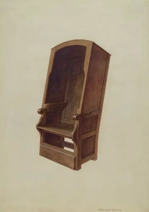 Framed Print : Chair, c. 1941. Creator: Ethelbert Brown Framed Print : Chair, c. 1941. Creator: Ethelbert Brown