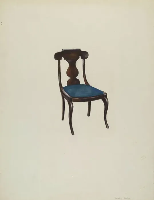 Framed Print : Side Chair, c. 1941. Creator: Herbert S. Frere Framed Print : Side Chair, c. 1941. Creator: Herbert S. Frere