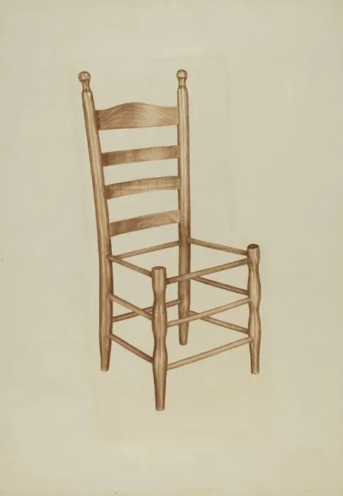 Framed Print : Chair, c. 1941. Creator: Louita Gourley Framed Print : Chair, c. 1941. Creator: Louita Gourley