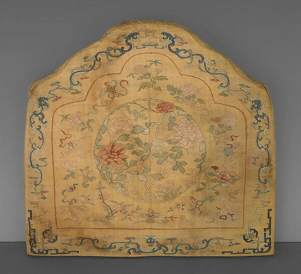 Chair Cover, China, Qing dynasty (1644-1911), 1750  /  1800. Creator: Unknown