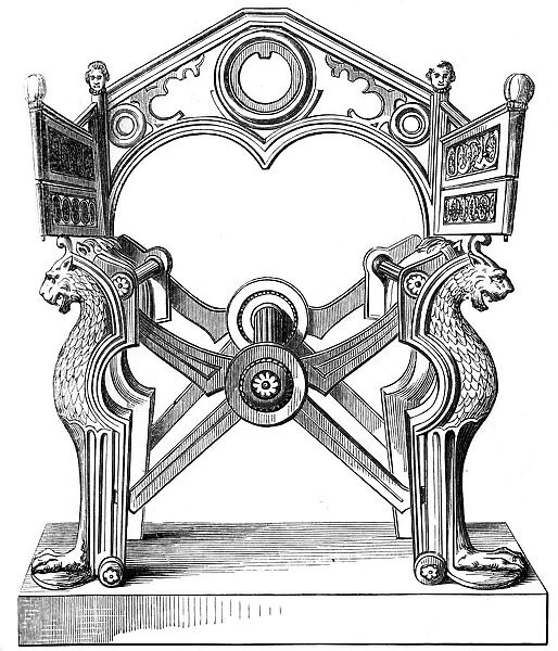 The Chair of Dagobert, 7th century, (1849)