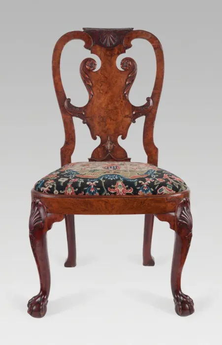 Framed Print : Side Chair, England, c. 1740. Creator: Giles Grendey Framed Print : Side Chair, England, c. 1740. Creator: Giles Grendey