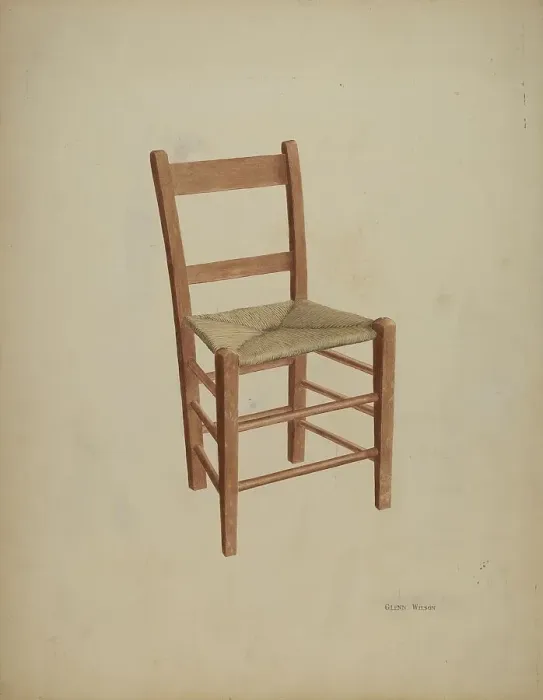 Framed Print : Chair (handmade), c. 1941. Creator: Glenn Wilson Framed Print : Chair (handmade), c. 1941. Creator: Glenn Wilson