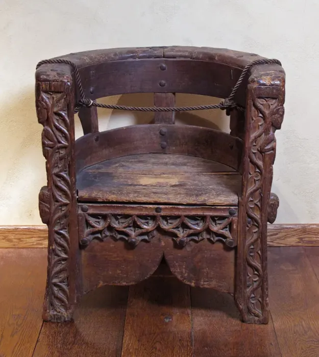 Framed Print : Chair, Italian, 15th century. Creator: Unknown Framed Print : Chair, Italian, 15th century. Creator: Unknown