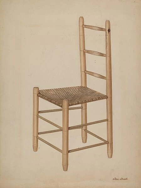 Chair (Jack Knife Type), c. 1937. Creator: Rex F Bush
