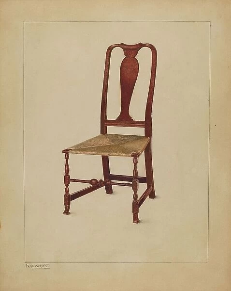 Side Chair (one of a pair), c. 1936. Creator: Francisco Alvarez