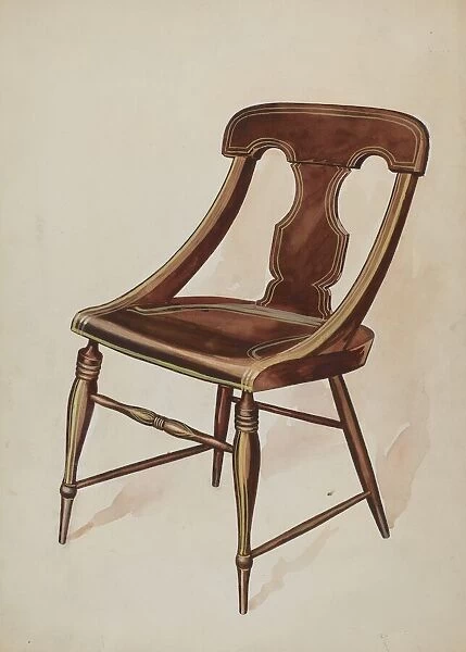 Chair (painted), c. 1937. Creator: Lillian Causey
