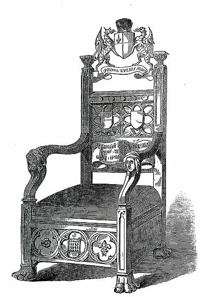 Chair presented to the Lord Mayor of London, 1850. Creator: Unknown