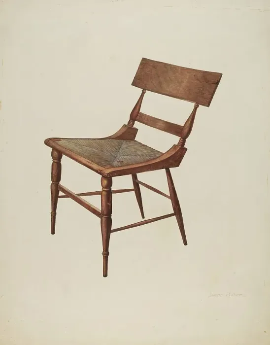 Framed Print : Chair (Samuel Chase), 1935 / 1942. Creator: James Fisher Framed Print : Chair (Samuel Chase), 1935 / 1942. Creator: James Fisher