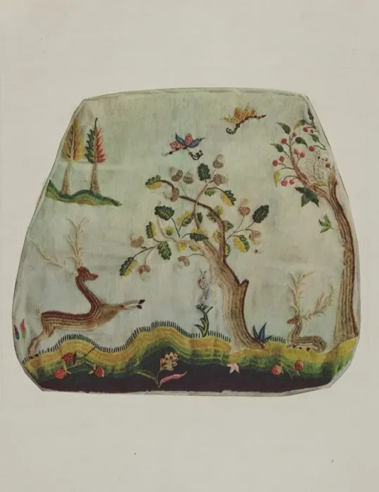 Framed Print : Chair Seat, 1935 / 1942. Creator: Elizabeth Moutal Framed Print : Chair Seat, 1935 / 1942. Creator: Elizabeth Moutal