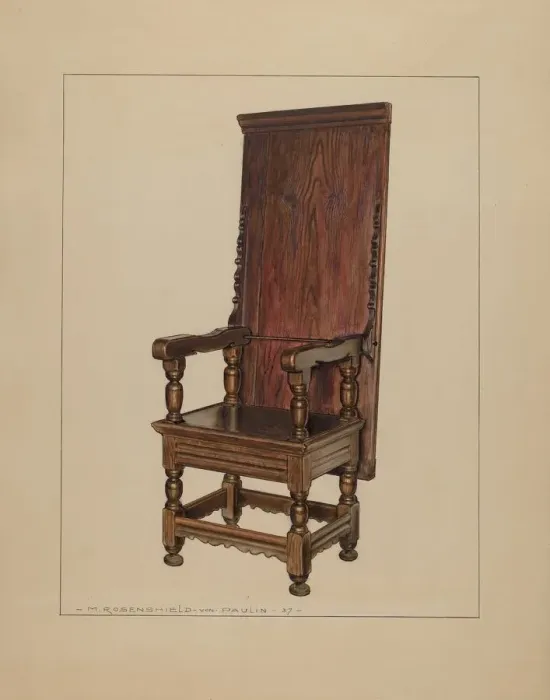 Framed Print : Chair-table, 1937. Creator: M. Rosenshield-von-Paulin Framed Print : Chair-table, 1937. Creator: M. Rosenshield-von-Paulin