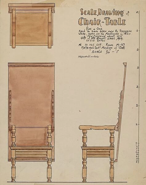 Chair-table, c. 1936. Creator: M. Rosenshield-von-Paulin