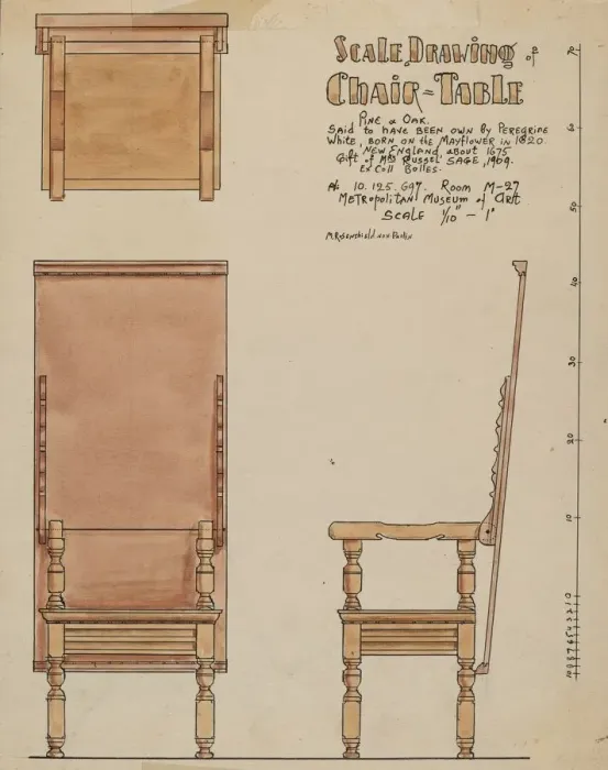 Framed Print : Chair-table, c. 1936. Creator: M. Rosenshield-von-Paulin Framed Print : Chair-table, c. 1936. Creator: M. Rosenshield-von-Paulin
