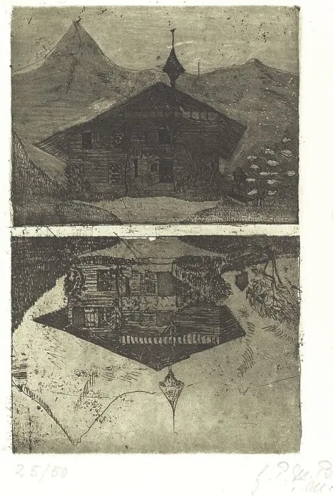 Framed Print : Chalet, 1899. Creator: Paula Modersohn-Becker Framed Print : Chalet, 1899. Creator: Paula Modersohn-Becker