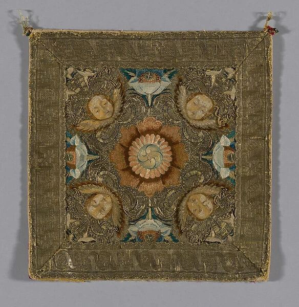 Chalice Cover or Portion of a Burse, Italy, 1675  /  1725. Creator: Unknown