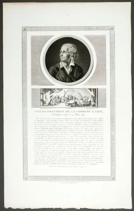Framed Print : Chalier, Procureur of the Lyon Commune, from Tableaux historiques de la Revolution... 1798-1804. Creator: Charles Francois Gabriel Levachez Framed Print : Chalier, Procureur of the Lyon Commune, from Tableaux historiques de la Revolution... 1798-1804. Creator: Charles Francois Gabriel Levachez