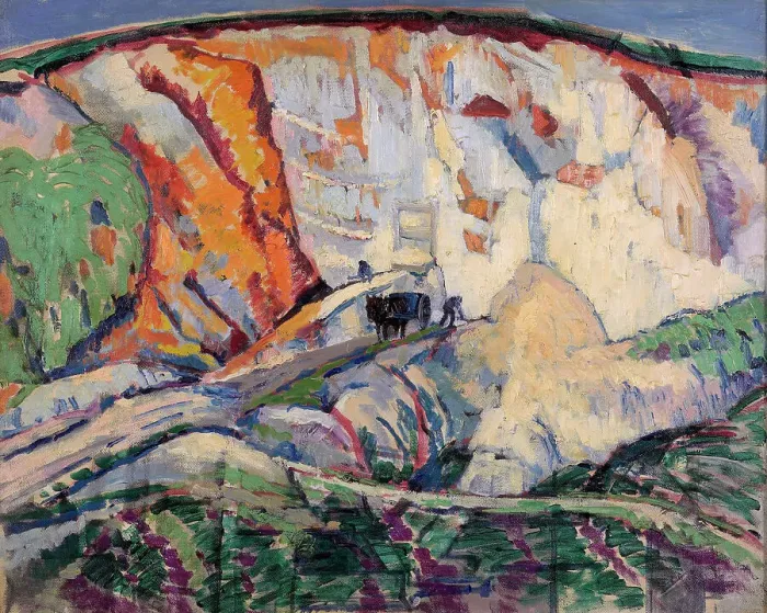 Framed Print : The chalk cliff, 1918. Creator: Frederick James Porter Framed Print : The chalk cliff, 1918. Creator: Frederick James Porter