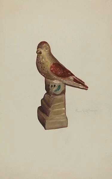 Chalkware Bird, c. 1940. Creator: Elmer R. Kottcamp