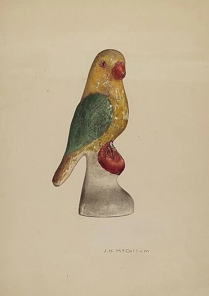 Chalkware Bird, c. 1940. Creator: J. Herman McCollum