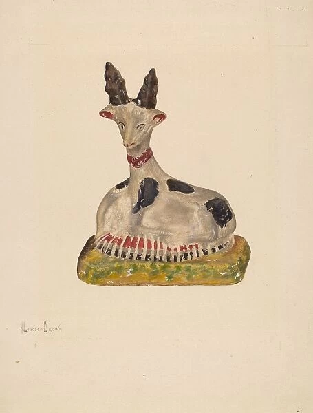 Chalkware Deer, c. 1937. Creator: H. Langden Brown