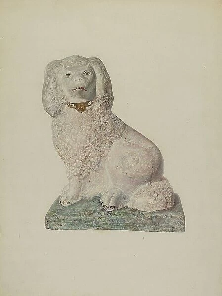 Chalkware Dog, c. 1940. Creator: Sadie Berman