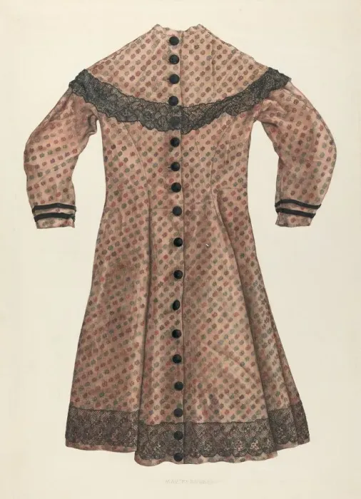 Framed Print : Challis Girls Dress, c. 1937. Creator: Max Fernekes Framed Print : Challis Girls Dress, c. 1937. Creator: Max Fernekes