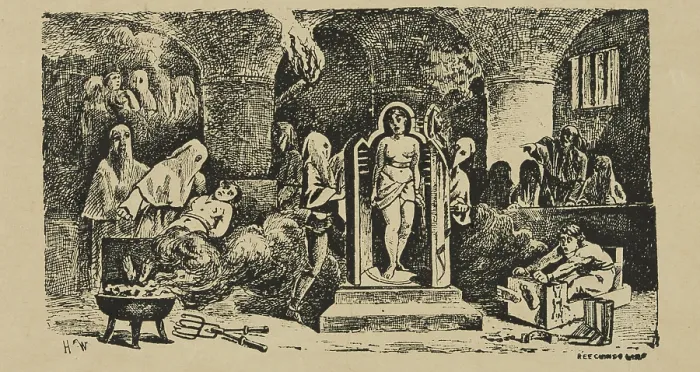 Framed Print : Chamber of Horrors, late 19th century. Creator: Unknown Framed Print : Chamber of Horrors, late 19th century. Creator: Unknown