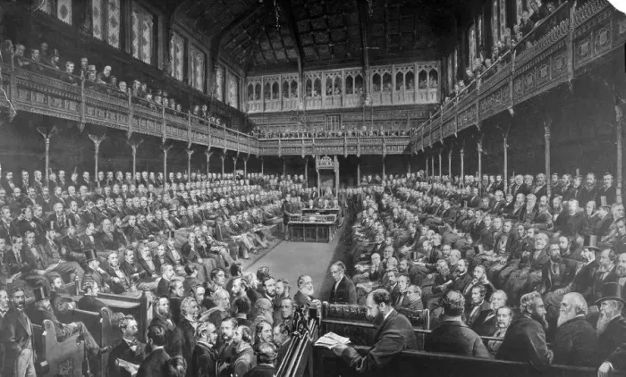 Framed Print : Chamber of the House of Commons, 1875. Artist Framed Print : Chamber of the House of Commons, 1875. Artist