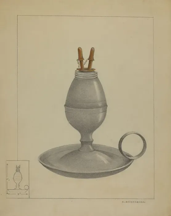 Framed Print : Chamber Lamp, c. 1936. Creator: A. Zaidenberg Framed Print : Chamber Lamp, c. 1936. Creator: A. Zaidenberg