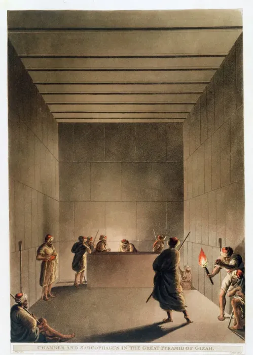 Framed Print : Chamber and Sarcophagus in the Great Pyramid of Giza, Egypt, 1802 Framed Print : Chamber and Sarcophagus in the Great Pyramid of Giza, Egypt, 1802