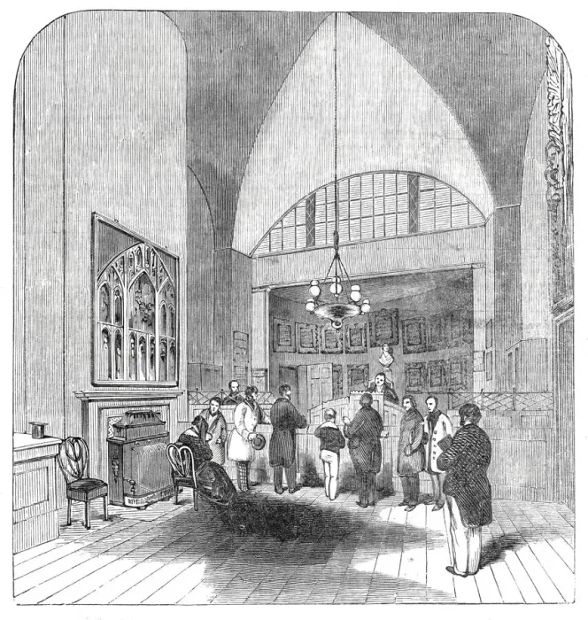Framed Print : The Chamberlains Office, Guildhall, 1844. Creator: Unknown Framed Print : The Chamberlains Office, Guildhall, 1844. Creator: Unknown