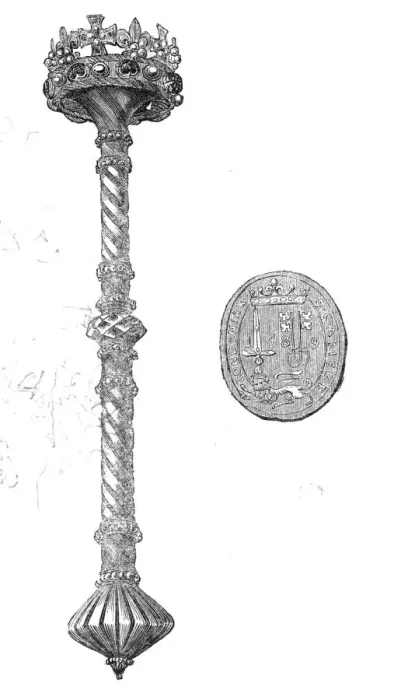 Framed Print : The Chamberlains sceptre and seal, 1844. Creator: Unknown Framed Print : The Chamberlains sceptre and seal, 1844. Creator: Unknown