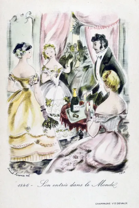 Framed Print : Champagne Devaux advertisement, 1846 Framed Print : Champagne Devaux advertisement, 1846