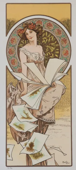 Framed Print : Champenois Calendar, ca 1897. Creator: Mucha, Alfons Marie (1860-1939) Framed Print : Champenois Calendar, ca 1897. Creator: Mucha, Alfons Marie (1860-1939)