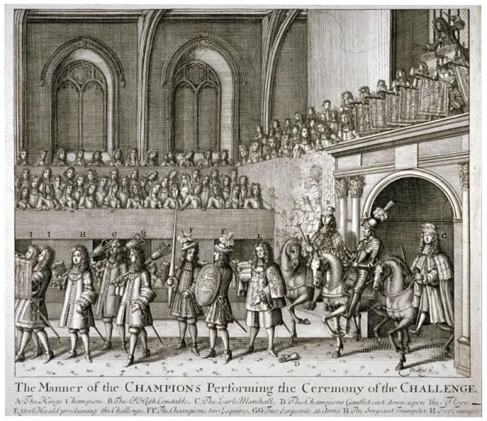 Framed Print : The Champions performing the ceremony of the Challenge, Westminster Hall, London, 1821 Framed Print : The Champions performing the ceremony of the Challenge, Westminster Hall, London, 1821