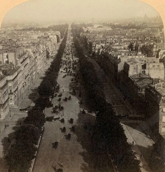 Champs Elysees, the Favorite Drive of Paris, France, 1894. Creator: Underwood & Underwood