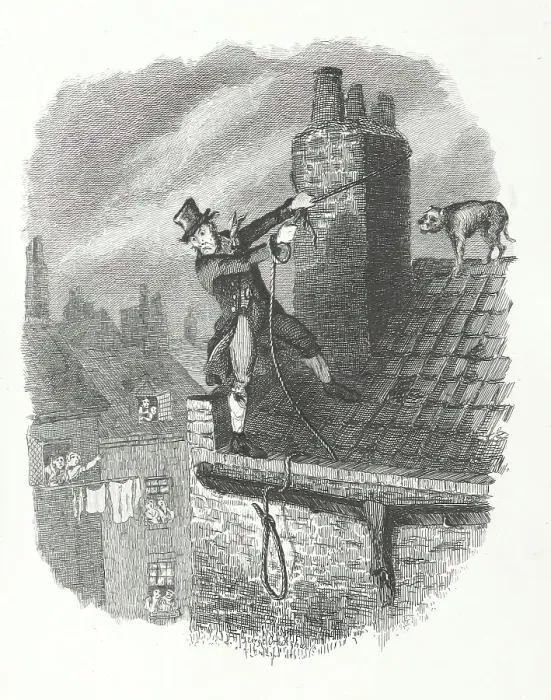 Framed Print : The last chance - Bill Sikes and Bull's Eye, c1838-46. Creator: George Cruikshank. The last chance - Bill Sikes and Bull's Eye, c1838-46. Creator: George Cruikshank