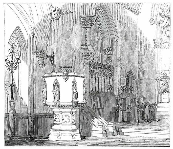 Framed Print : Chancel of the New Church of St. Edward, at Romford, 1850. Creator: Unknown Framed Print : Chancel of the New Church of St. Edward, at Romford, 1850. Creator: Unknown