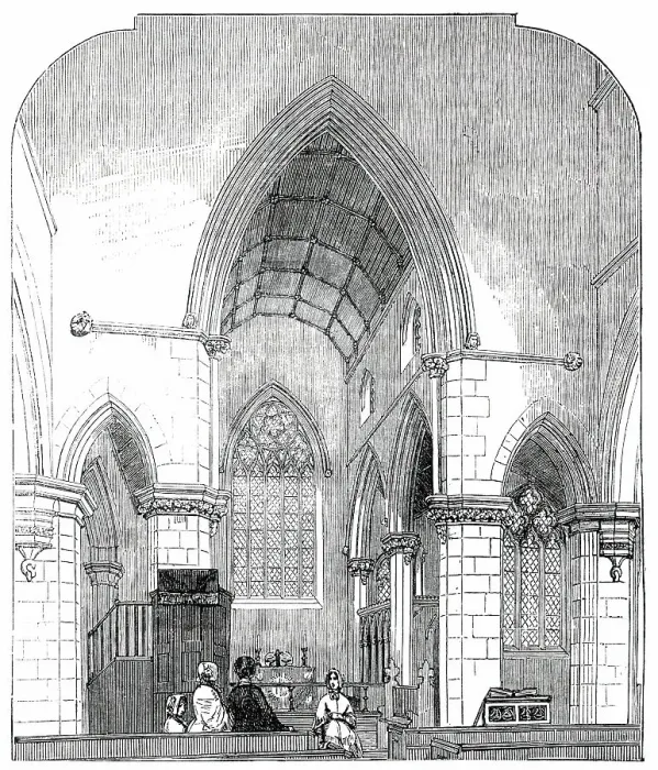 Framed Print : Chancel of the Trinity Church, Haverstock Hill, 1850. Creator: Unknown Framed Print : Chancel of the Trinity Church, Haverstock Hill, 1850. Creator: Unknown