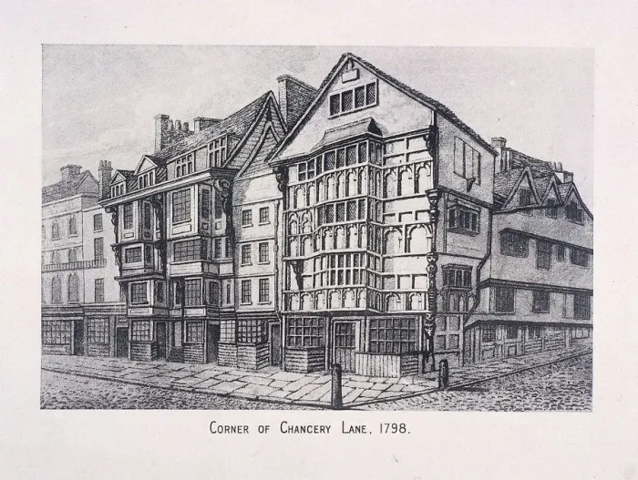 Framed Print : Chancery Lane, London, 1798 Framed Print : Chancery Lane, London, 1798