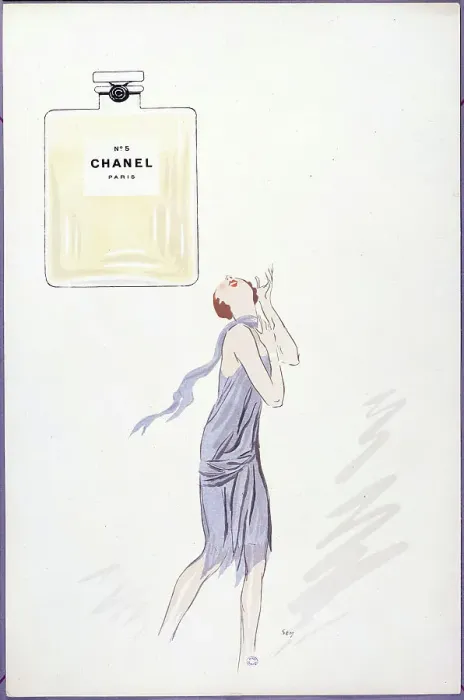 Framed Print : Chanel N°5 Paris, from album White Bottoms, 1927. Creator: Sem, (Georges Goursat) (1863-1934) Framed Print : Chanel N°5 Paris, from album White Bottoms, 1927. Creator: Sem, (Georges Goursat) (1863-1934)
