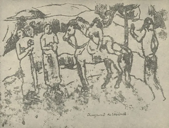 Framed Print : Change of Residence, 1936. Artist: Paul Gauguin Framed Print : Change of Residence, 1936. Artist: Paul Gauguin