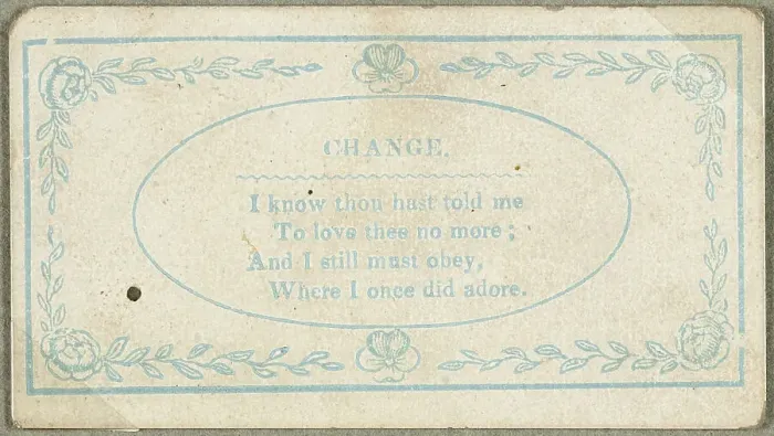 Framed Print : Change (valentine), c.1830. Creator: Unknown Framed Print : Change (valentine), c.1830. Creator: Unknown